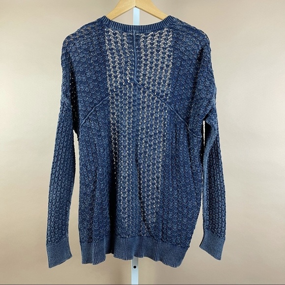 PacSun LA Hearts XS Small Boho Slouchy Acid Wash Knit Long Cardigan Beachy - Picture 3 of 7